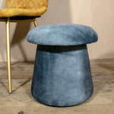 BLUE VELVET POUF