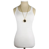 Gold Compass Long Necklace