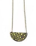 Half Moon Enamel Necklace