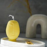 Handmade Abstract Face Candle