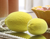 Cyprus Flocked Decorative Lemons (Set of 2)