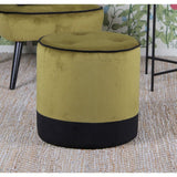 POUF IN SMOOTH VELVET - GREEN