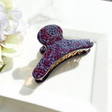 French Hair Claw in Purple Bloom