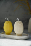 Handmade Abstract Face Candle