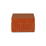 TERRACOTTA PLEATED VELVET BOX