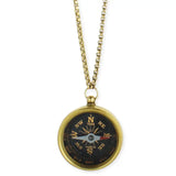 Gold Compass Long Necklace
