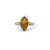 Vintage 10K Yellow Gold & Citrine ring