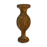 Vintage hand carved wood vase