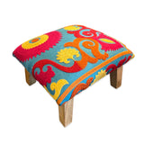 Colorful Woven Footstool