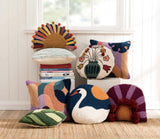 Good Day Sunshine Pom Poms Hook Pillow by Justina Blakeney