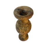 Vintage hand carved wood vase