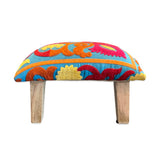 Colorful Woven Footstool