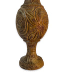 Vintage hand carved wood vase