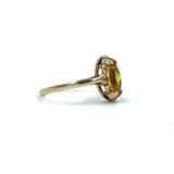 Vintage 10K Yellow Gold & Citrine ring