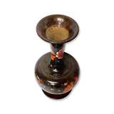 Vintage hand painted wood vase
