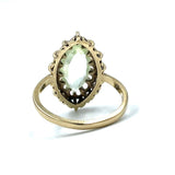 Vintage 10K Yellow Gold & Green Amethyst ring