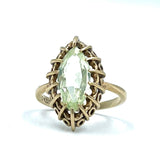 Vintage 10K Yellow Gold & Green Amethyst ring