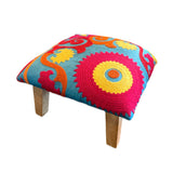 Colorful Woven Footstool