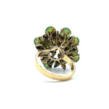 Vintage 18K Yellow Gold & Jade Cocktail ring