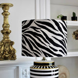 Zebra Velvet Lamp Shade