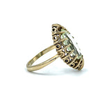 Vintage 10K Yellow Gold & Green Amethyst ring